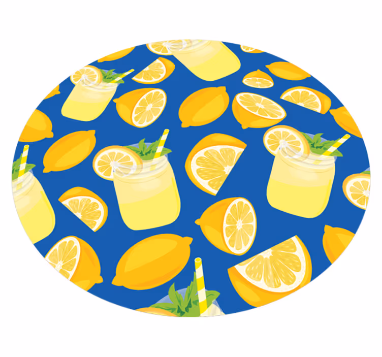 Mutfak pvc halı limonata ferahlığı - TenStickers