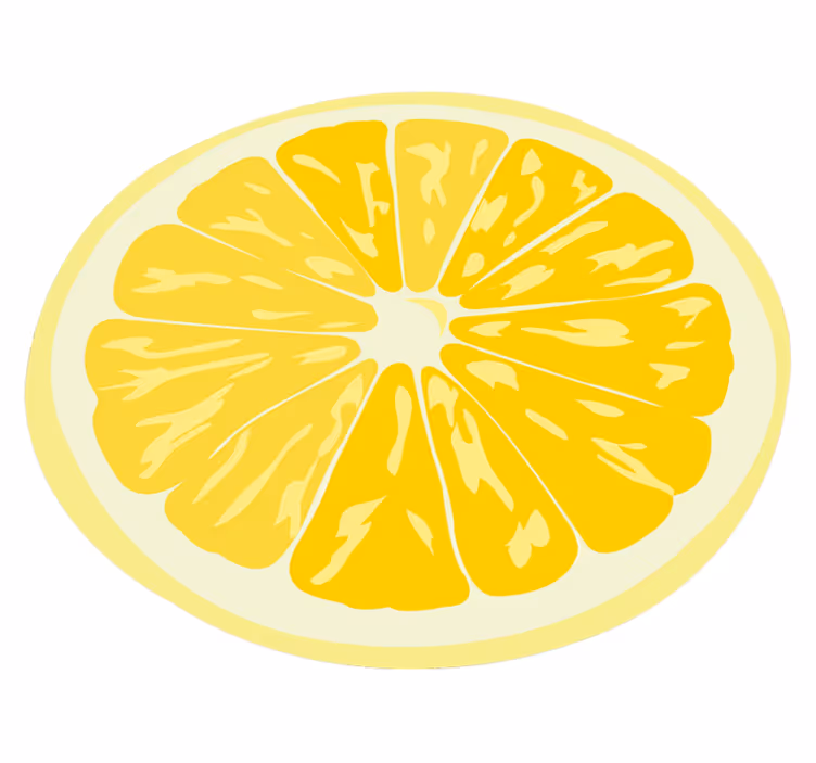 Parlak limon dilimi mutfak pvc halı - TenStickers