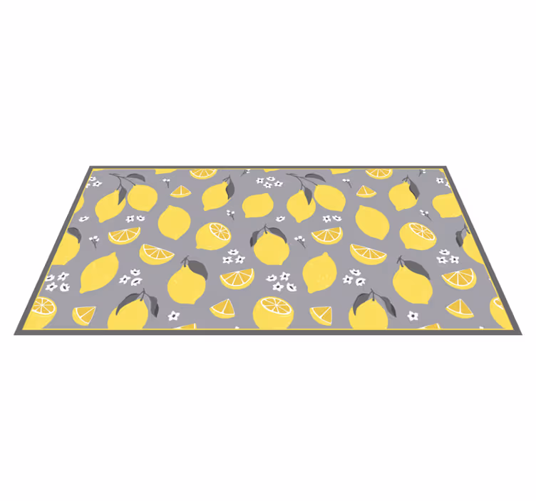 Tropikal limon dokusu vinil halı - TenStickers