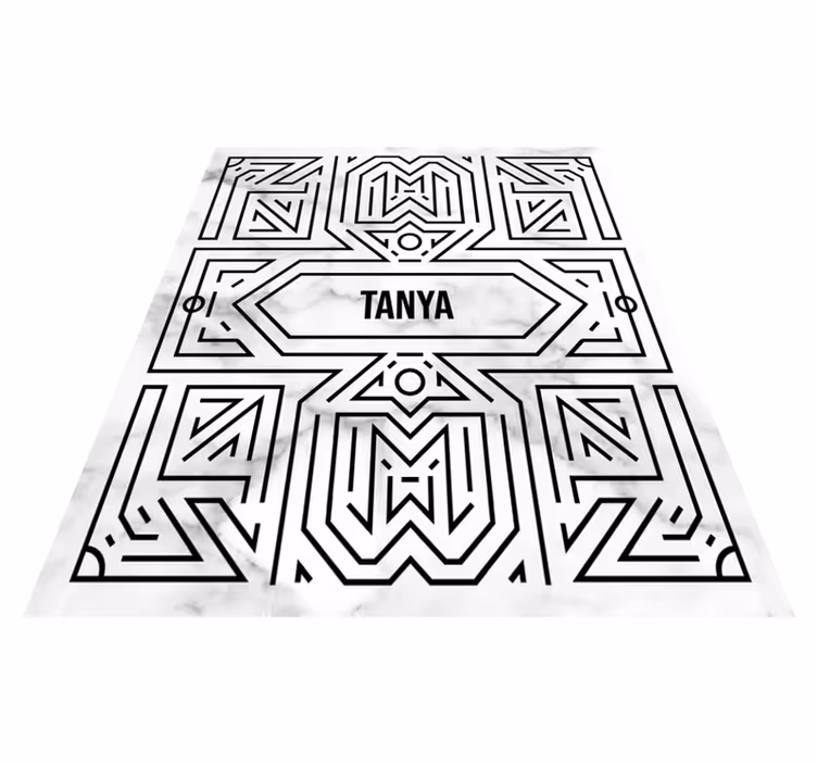 Art deco labirenti gençler pvc halı - TenStickers
