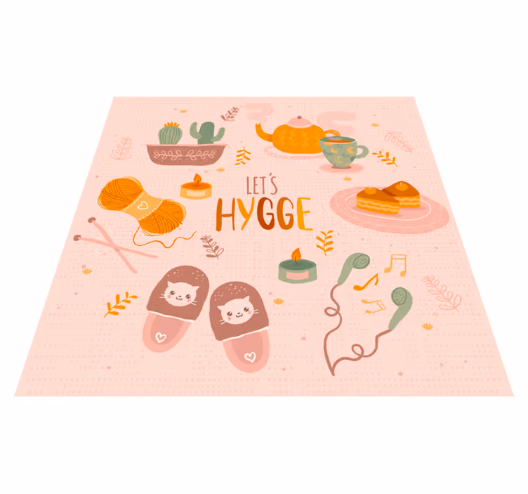 Rahat hygge tasarımı yapalım gençler pvc halı - TenStickers