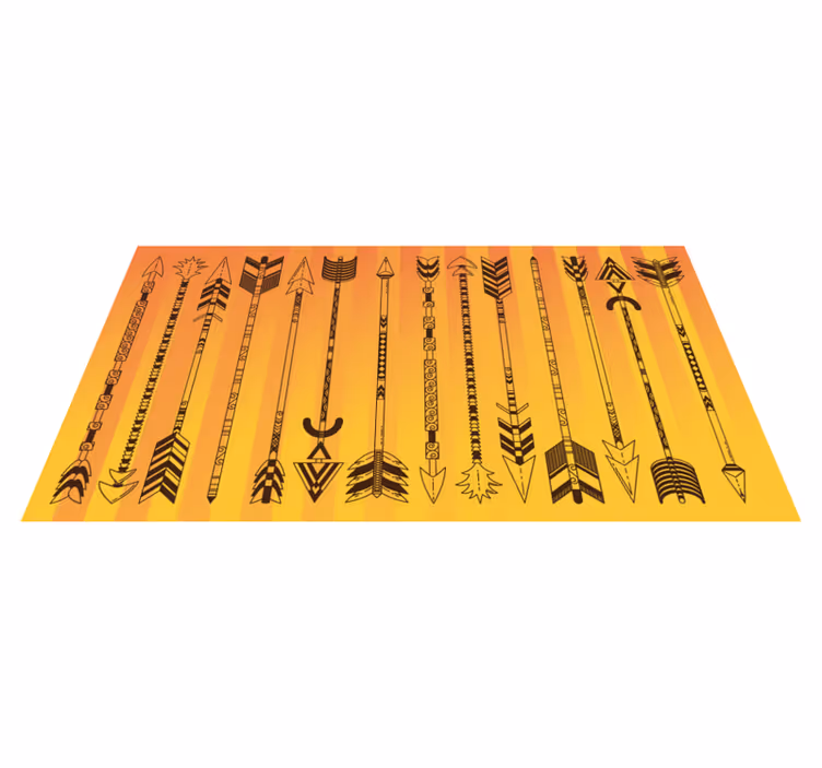 Kabile ok deseni etnik pvc halı - TenStickers