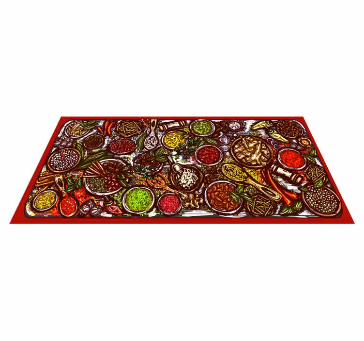 Baharat tablosu mutfak vinil kilim - TenStickers