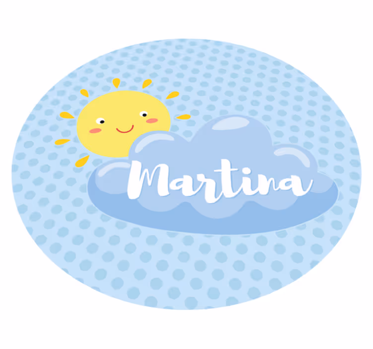 Güneş ve bulut isimli pvc halı - TenStickers