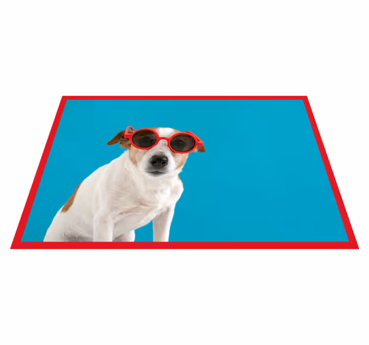 şık köpek portresi Hayvan pvc halı - TenStickers