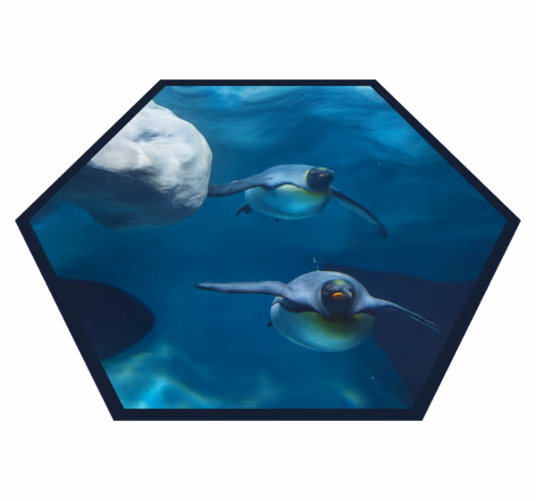 Yüzen penguenler hayvan halısı - TenStickers