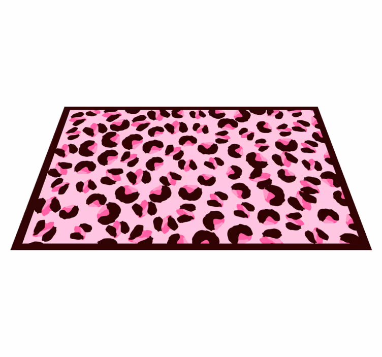 Parlak pembe leopar hayvan baskı vinil halı - TenStickers