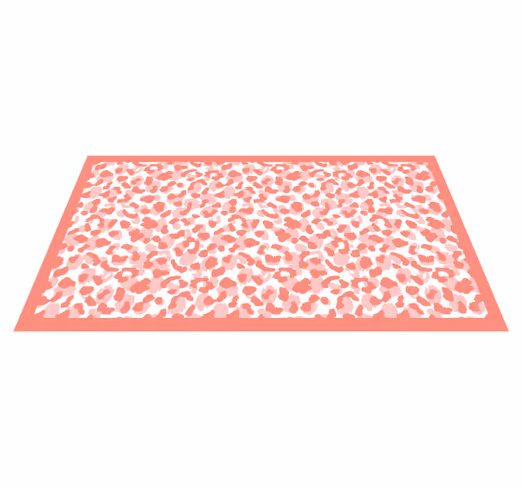 Açık pembe leopar desenli hayvan baskılı vinil halı - TenStickers