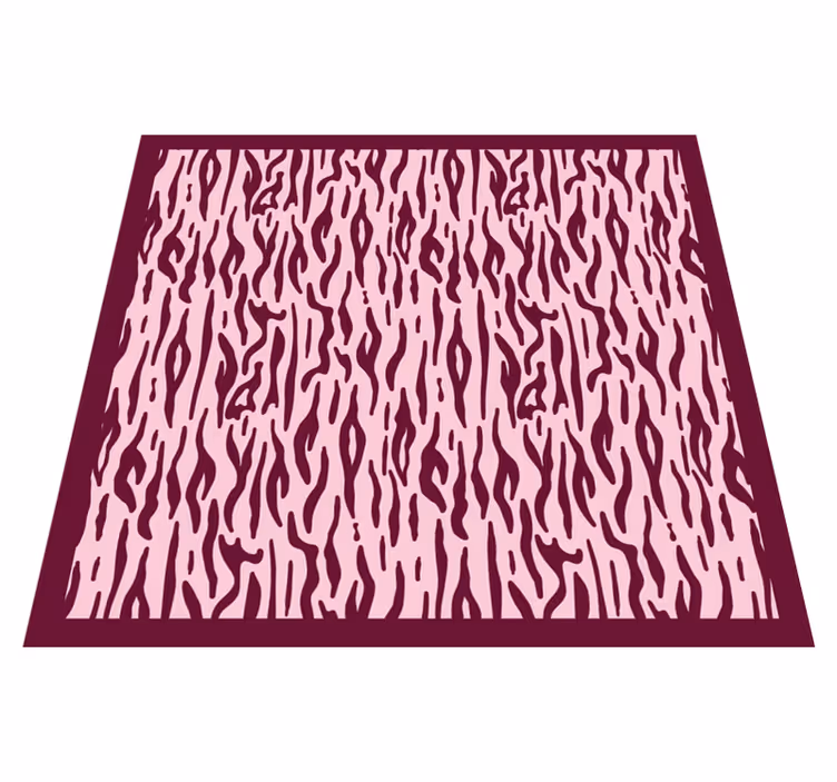 Pembe kaplan baskı hayvan baskı vinil halı - TenStickers