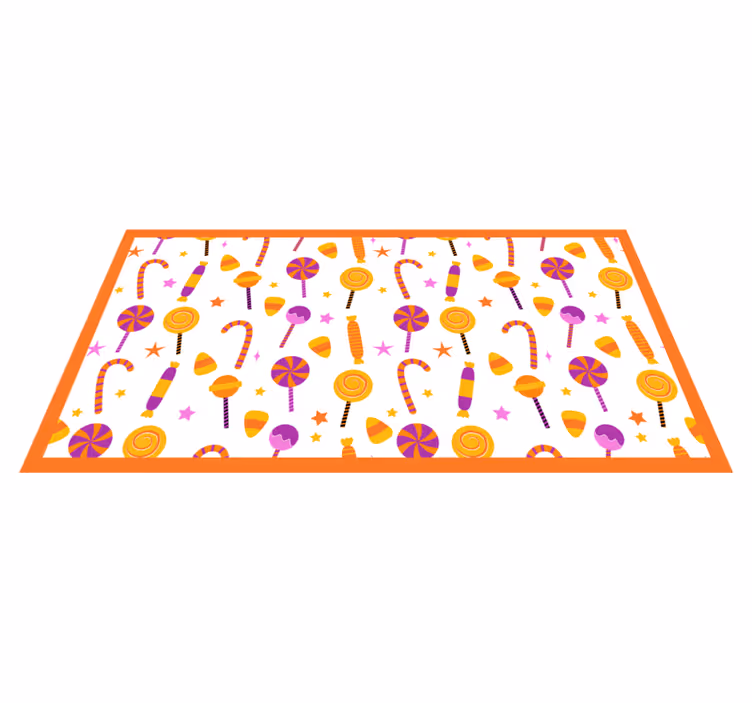 Renkli şeker tasarımı mutfak pvc halı - TenStickers