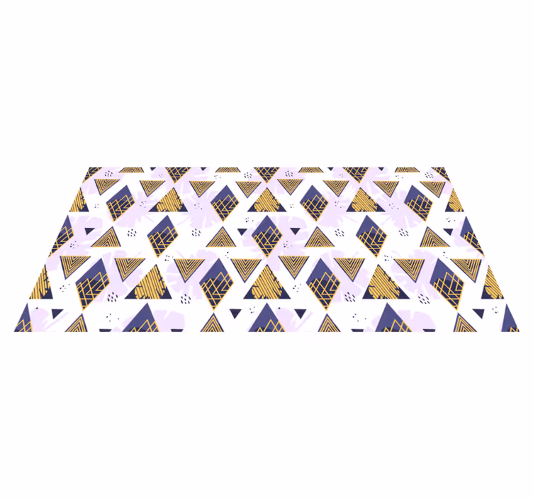 üçgen mermer motif geometrik pvc halı - TenStickers
