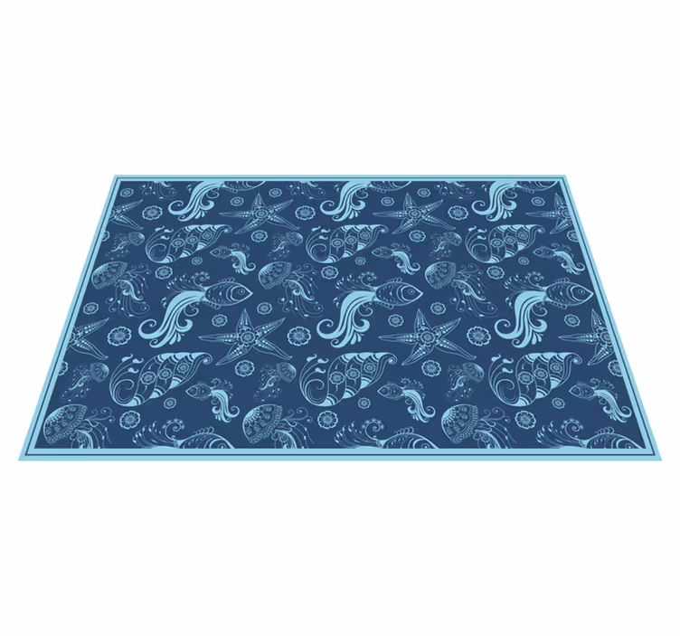 Sualtı motifi doğa pvc halı - TenStickers