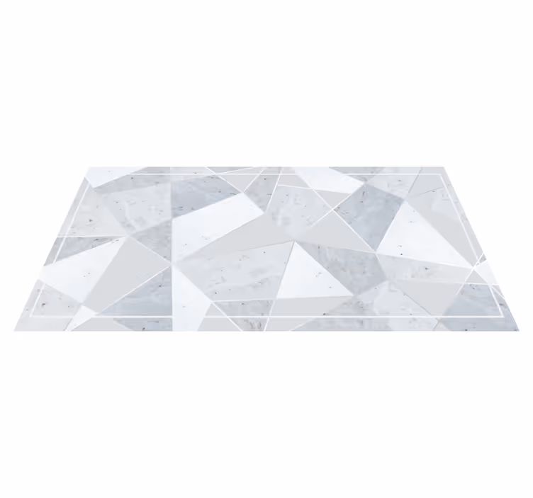 Geometrik gri desen Mermer vinil halı - TenStickers