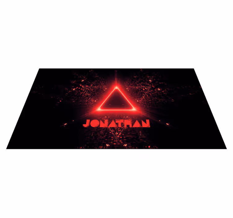 Kırmızı üçgen kişiselleştirilmiş vinil paspas - TenStickers