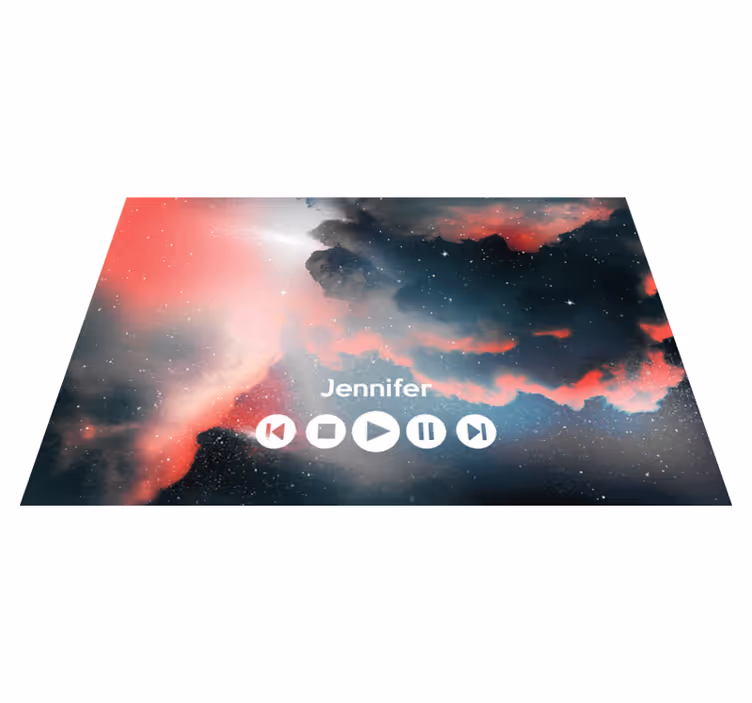 Uzay özel müziği gençler pvc halı - TenStickers