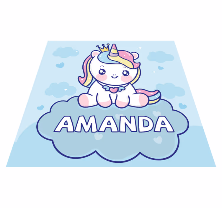 Pvc halı özel bebek unicorn - TenStickers