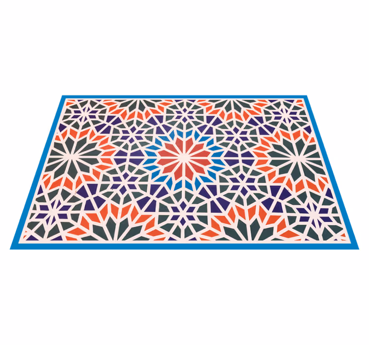 Karmaşık geometrik mozaic pvc halı - TenStickers