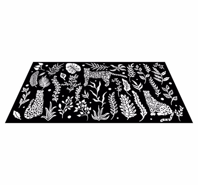 Canavarlar ve leoparlar doğa pvc halı - TenStickers