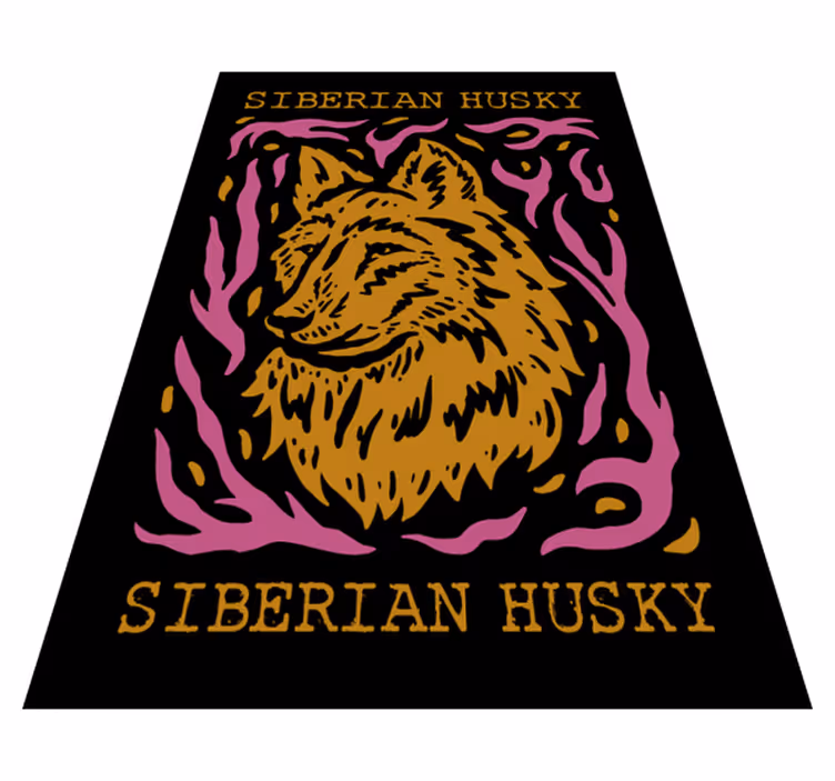 Sibirya kurdu portresi Hayvan pvc halı - TenStickers
