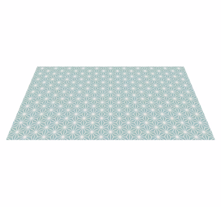 Yeşil yıldız patlaması geometrik pvc halı - TenStickers