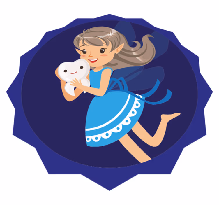 Diş perisi sarılma diş çocuklar vinil kilim - TenStickers