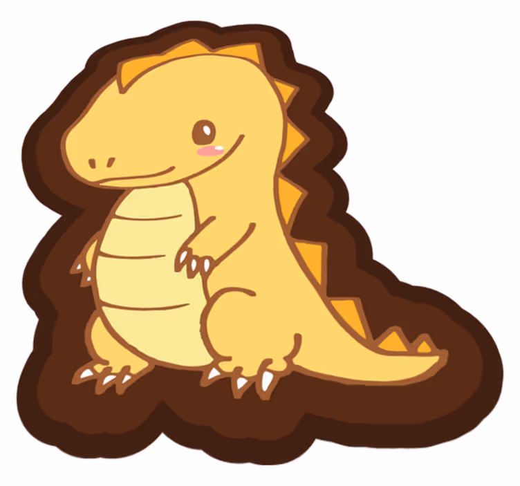 Sevimli dinozor dinozor çocukta pvc halı - TenStickers