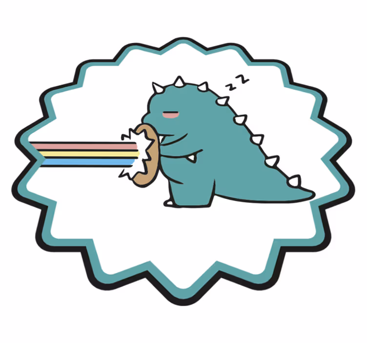 Dinozor gökkuşağı nefesi pvc halı - TenStickers