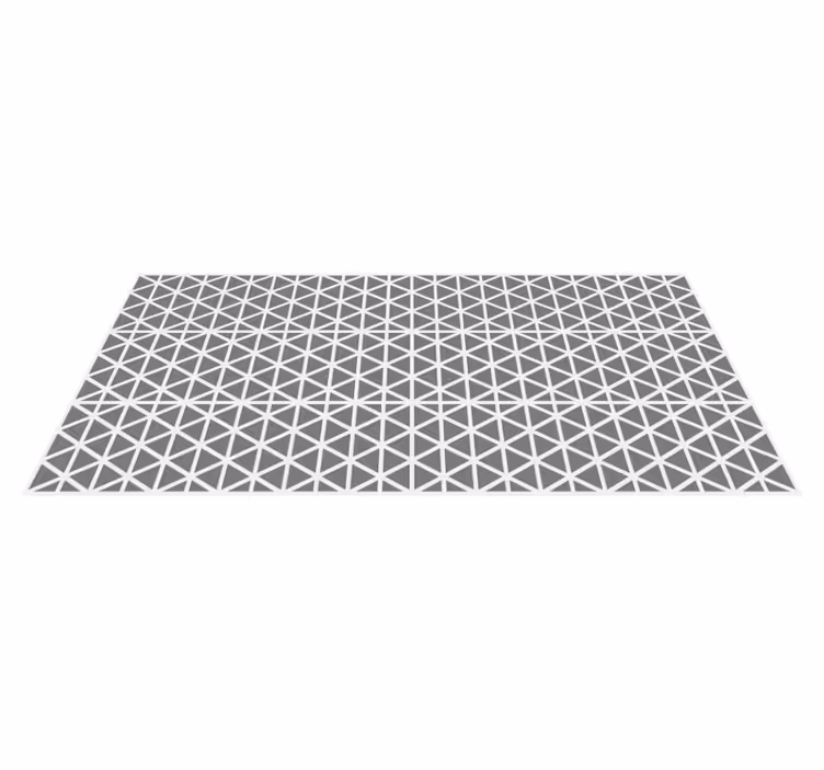 Gri ve beyaz üçgen mutfak geometrik kilim - TenStickers