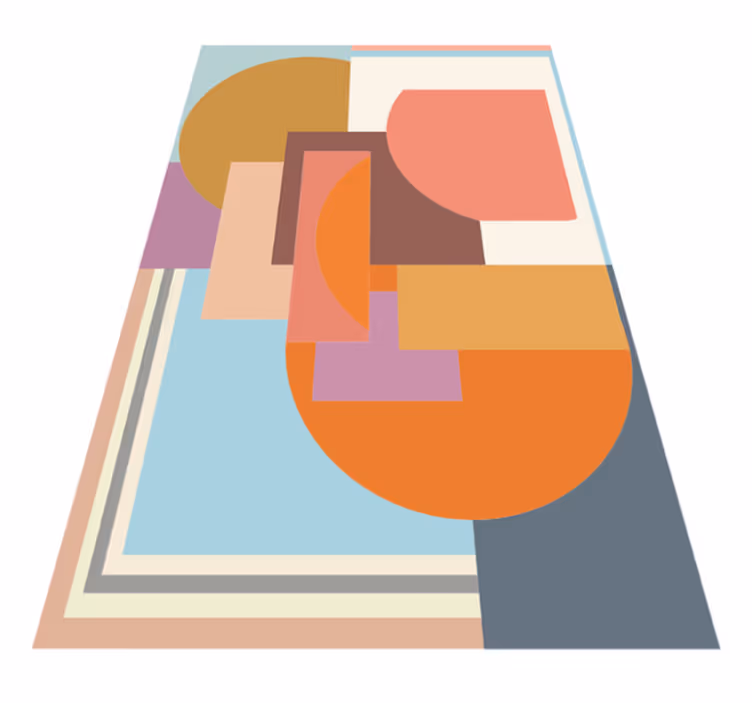 Modern geometrik mozaik yer karoları - TenStickers