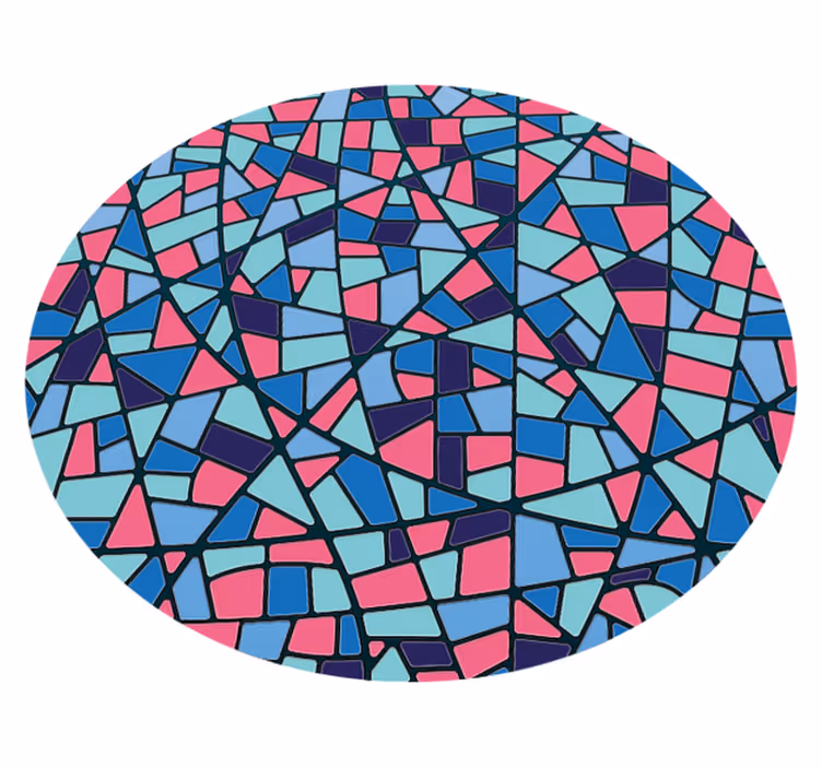 Renkli geometrik düzenleme mozaic pvc halı - TenStickers