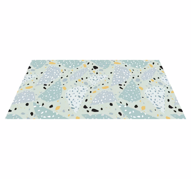 Gometric terrazzo karo halı - TenStickers