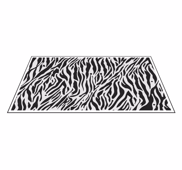 Zebra çizgili desenli hayvan baskı pvc halı - TenStickers