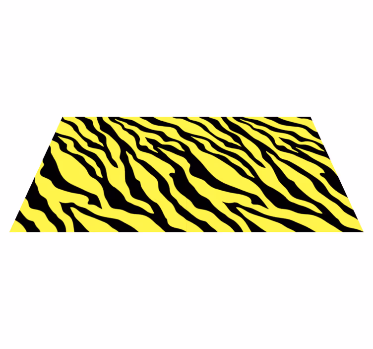Sarı zebra desenli vinil halı - TenStickers