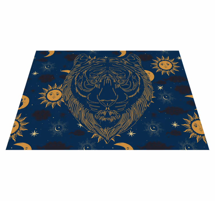 Güneş ve ay hayvan vinil kilim ile itger - TenStickers