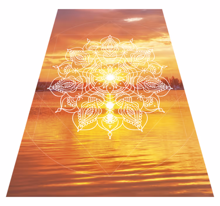 Sunfall mandala teen vinyl halı - TenStickers