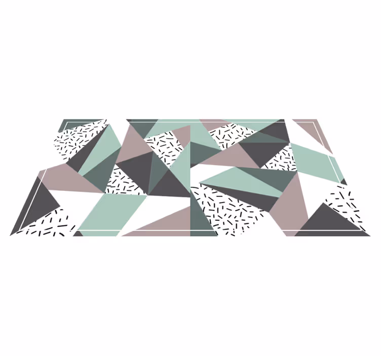 Soyut üçgen şekiller geometrik pvc halı - TenStickers