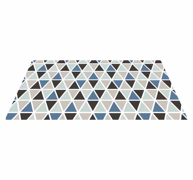 Gri ve mavi geometrik desen geometrik halılar - TenStickers