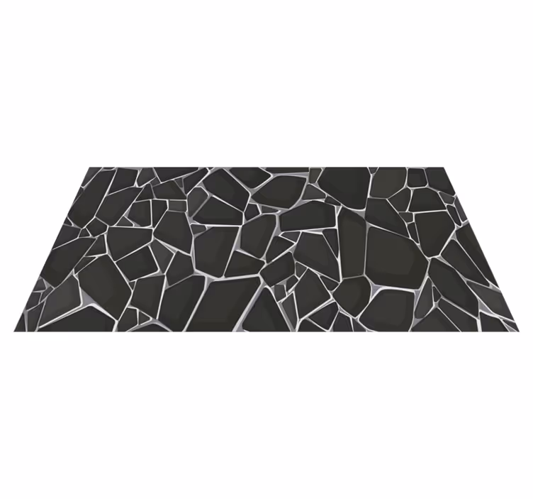 Gri beton doku geometrik kilimler - TenStickers
