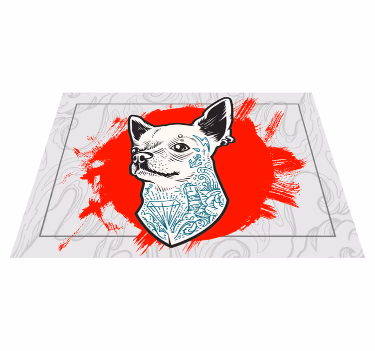 Chihuahua köpek portresi Hayvan pvc halı - TenStickers