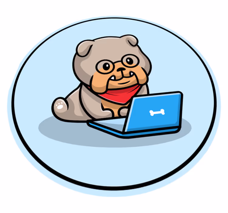 Bilgisayarlı köpek yavrusu Hayvan pvc halı - TenStickers