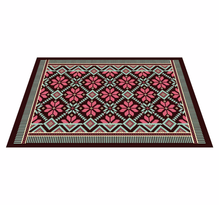 Nakış alanı kilim mozaik yer karoları - TenStickers