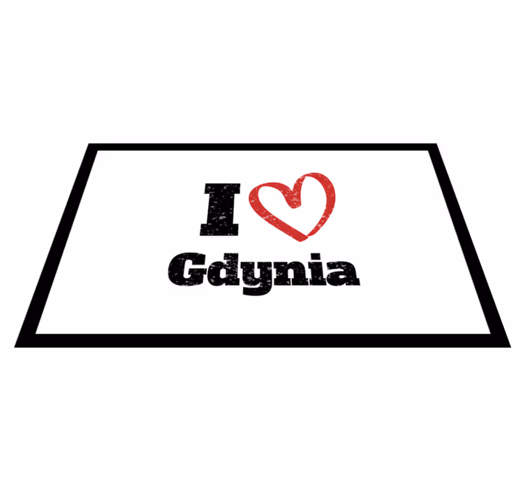 Gdynia'yı seviyorum cümleleri ile pvc halı - TenStickers