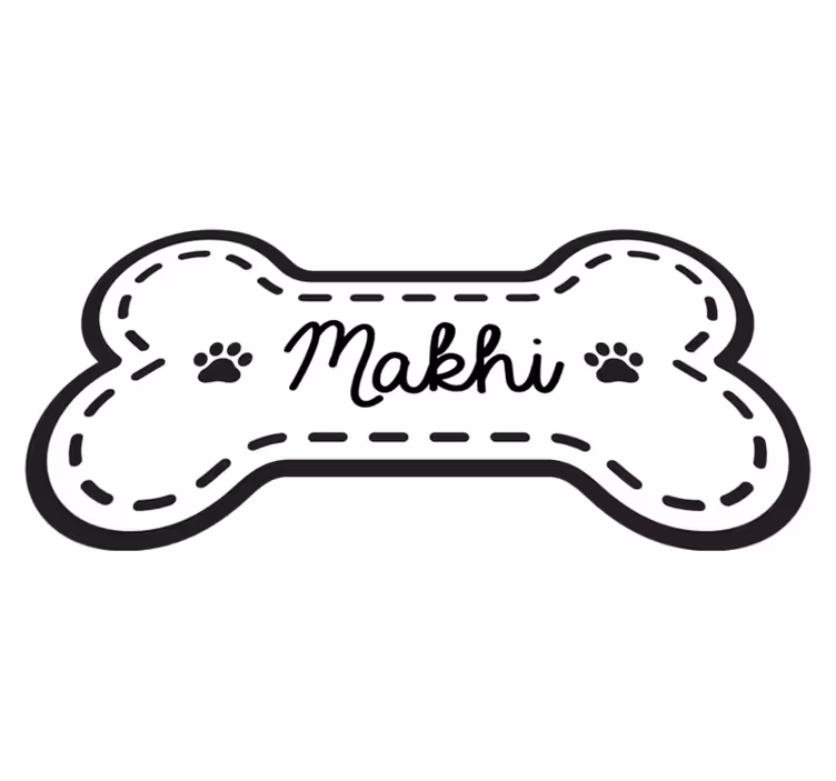 çizgili kişiselleştirilmiş kemik hayvan vinil halı - TenStickers