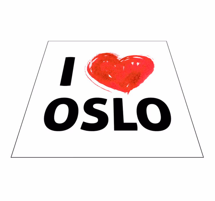 Oslo nordic vinyl halıyı seviyorum - TenStickers