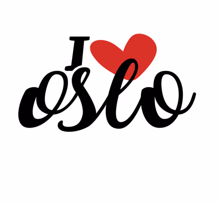 Içten oslo aşkı cümleleri ile pvc halı - TenStickers