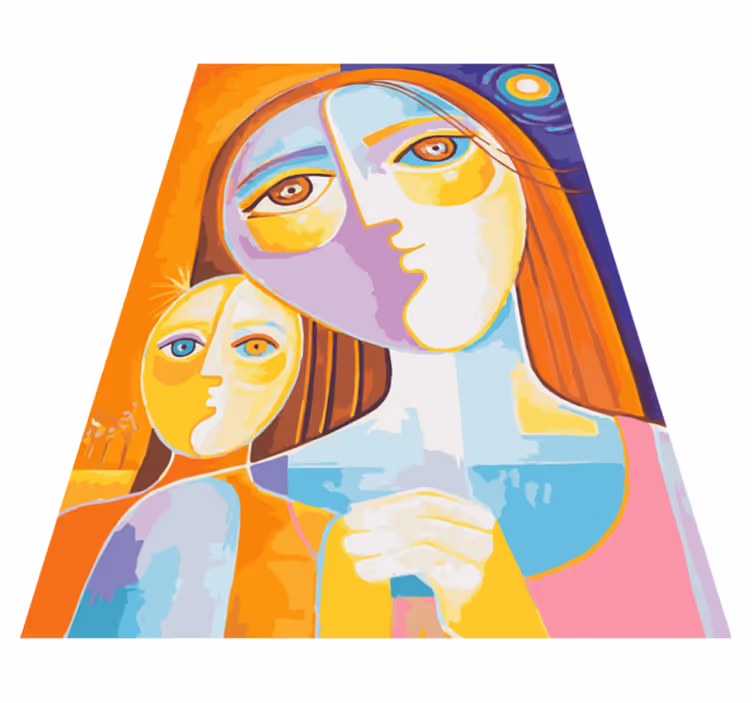 Modern sanat anne ve çocuk modern halı - TenStickers