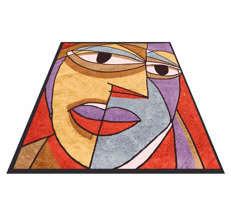 Modern sanat geometrik yüz modern halı - TenStickers