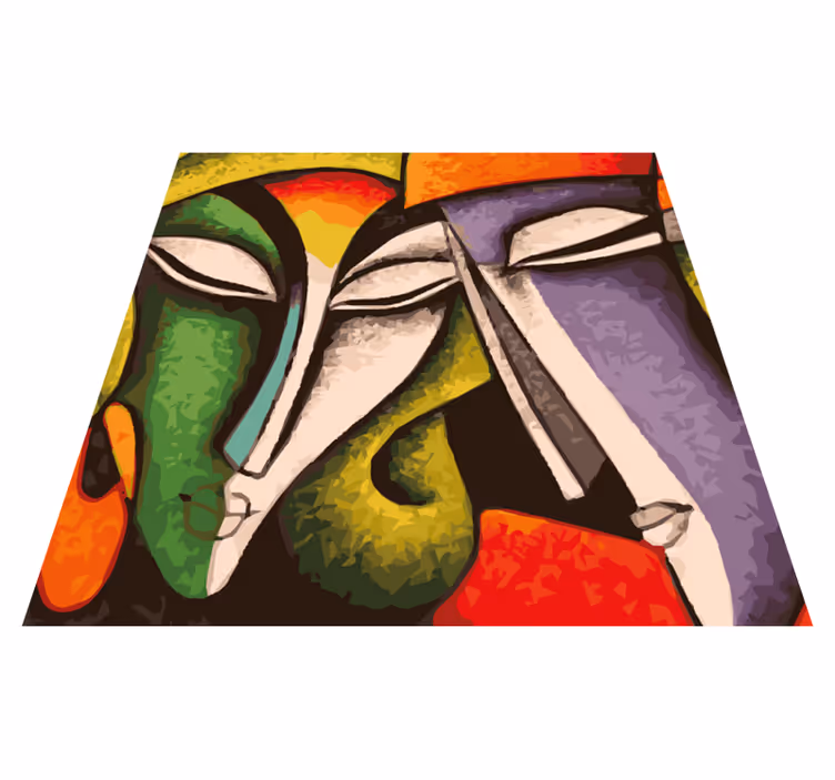 Modern sanat modern halı yüzleri - TenStickers
