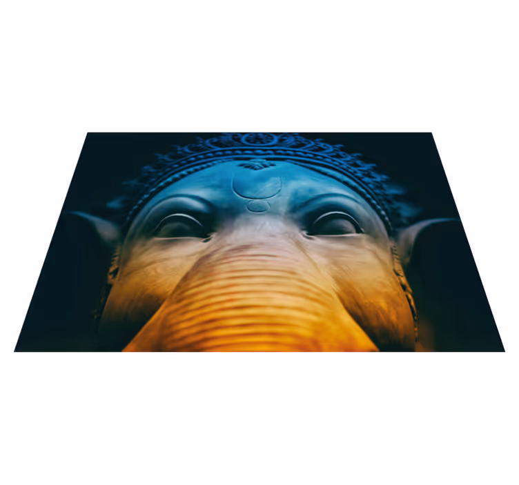 Eterik fil yüzleri etnik pvc halı - TenStickers