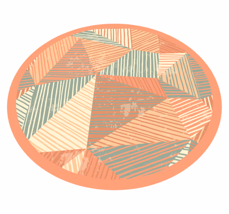 Modern sanat geometrik şekiller vinil halı - TenStickers